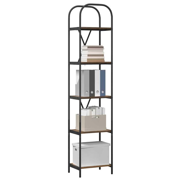 vidaXL Knygų lentyna Rūkyta ąžuolas 40 x 30 x 183 cm Apdirbta mediena