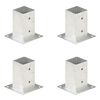 vidaXL Stulpų pagrindai, 4vnt., galvanizuotas metalas, 81mm