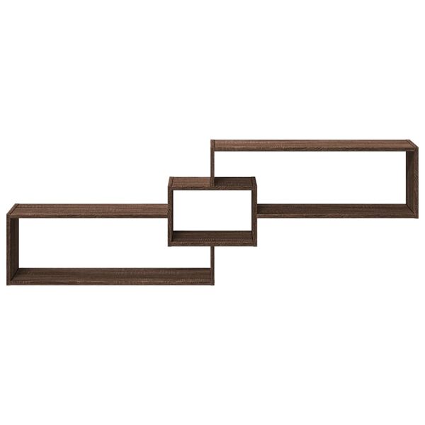 vidaXL Sieninė spintelė, ruda ąžuolo, 158x18x53cm, apdirbta mediena