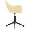 vidaXL Pasukamos valgomojo kėdės, 4vnt., kreminės spalvos, aksomas