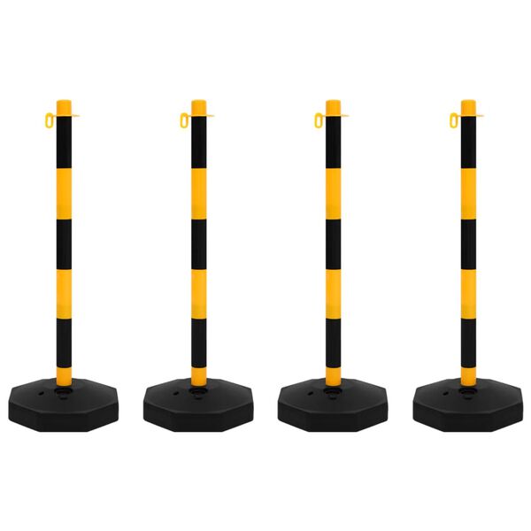 vidaXL Stulpelių ir 10m plastikinės grandinės rinkinys