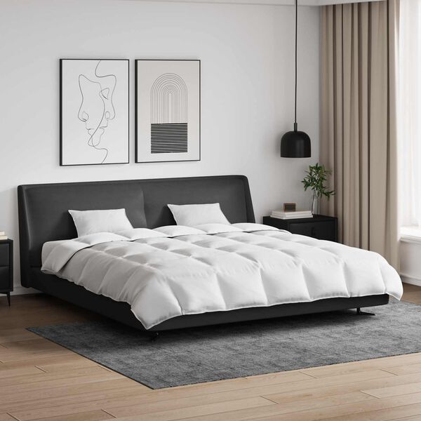 vidaXL Antklodžių rinkinys su pagalve 3 pcs Balta Plunksna