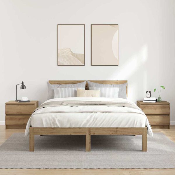 vidaXL Naktinės spintelės, 2vnt., artisano ąžuolo, 50x40x43,5cm cm