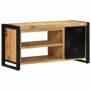 vidaXL Batų suolelis Ruda 100 x 40 x 50 cm Mango medienos masyvas