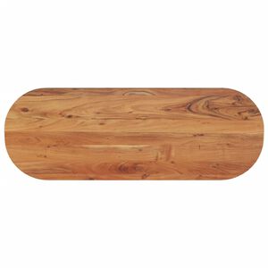vidaXL Stalvir&scaron;is, 110x40x2,5cm, akacijos masyvas, ovalo formos