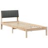 vidaXL Lovos rėmas ruda ir tamsiai pilka 75 x 190 cm Pu&scaron;ies masyvas