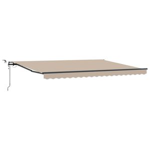 vidaXL I&scaron;traukiama markizė Smėlio 450 &times; 300 cm Poliesteris