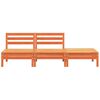 vidaXL Trivietė sodo sofa, vaško ruda, pušies medienos masyvas