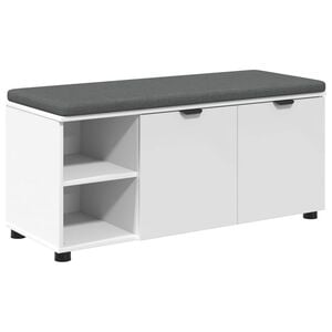 vidaXL Koridoriaus suolas su pagalve Baltas 100 x 38 x 46 cm