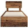 vidaXL Lovos rėmas Senas medis 100 x 200 cm Kietos pu&scaron;ies mediena