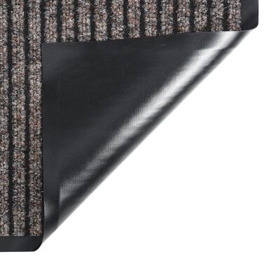 vidaXL Durų kilimėlis, smėlio spalvos, 60x80cm, dryžuotas