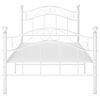 vidaXL Lovos rėmas, baltos spalvos, 100x200cm, metalas