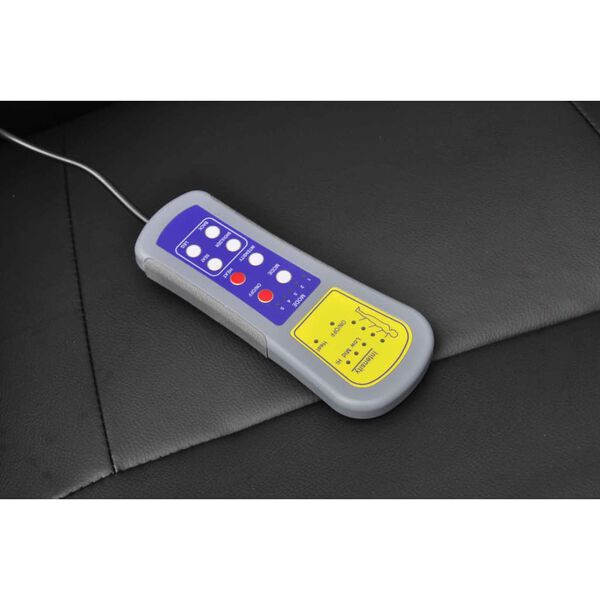 vidaXL Masažinis krėslas su pakoja, juodos spalvos, dirbtinė oda