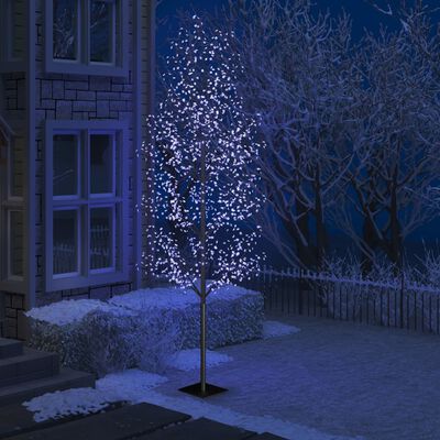 vidaXL Kalėdinis medis su LED lemputėmis, 400cm, su vyšnių žiedais