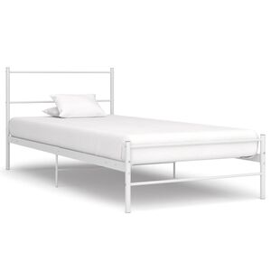 vidaXL Lovos rėmas, baltos spalvos, 90x200cm, metalas