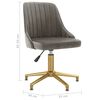 vidaXL Pasukama valgomojo kėdė, &scaron;viesiai pilkos spalvos, aksomas
