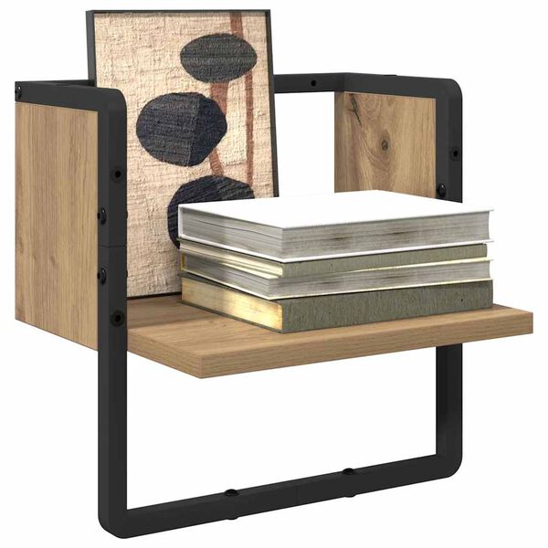 vidaXL Sieninė lentyna su lentyna Meistrų ąžuolas 30 x 25 x 30 cm