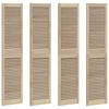 vidaXL Spintelės durys su durimis 4 pcs Natūrali 170 x 2,1 x 39,5 cm