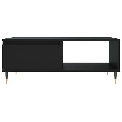 vidaXL Kavos staliukas, juodos spalvos, 90x60x35cm, apdirbta mediena