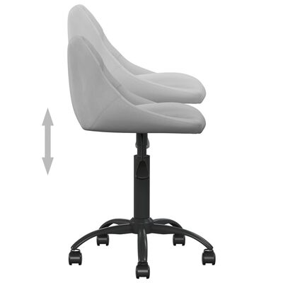 vidaXL Biuro kėdė, šviesiai pilkos spalvos, aksomas (335360)