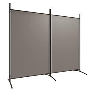 vidaXL Kambario pertvara, 2 dalių, antracito, 175x180cm, audinys