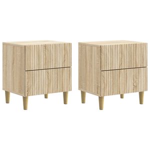 vidaXL &Scaron;alia lovos spintelė 2 pcs Sonoma ąžuolas 43 x 34,5 x 48 cm