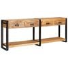 vidaXL Konsoliniai staliukai 2 vnt. Ruda 200 x 33 x 75 cm