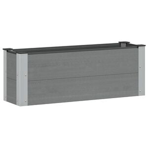 vidaXL Paauk&scaron;tinta sodo lova Pilka 100 x 30 36 cm aliuminis