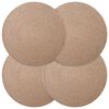 vidaXL Džiuto paveikslai 4 pcs Natūrali &Oslash; 30 cm 100% Tossa Džiutas