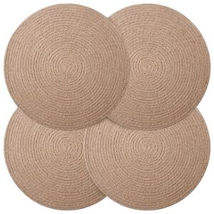 vidaXL Džiuto paveikslai 4 pcs Natūrali &Oslash; 30 cm 100% Tossa Džiutas