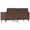 vidaXL Dvivietė sofa, rudos spalvos, 140cm, dirbtinė oda
