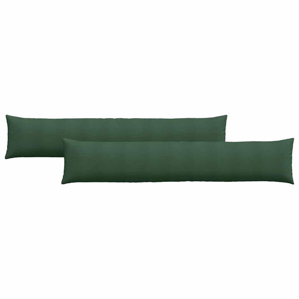 vidaXL Sofa Pagalvės 2 pcs Tamsiai žalia 200 x 40 cm