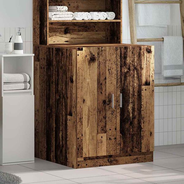 vidaXL Skalbimo ma&scaron;inos spintelė, sendintos medienos, 70,5x71,5x91,5cm