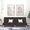 vidaXL Dvivietė sofa-lova, tamsiai rudos spalvos, audinys