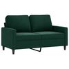 vidaXL Dvivietė sofa, tamsiai žalios spalvos, 120cm, aksomas
