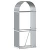 vidaXL Malkų stovas, pilkas, 80x45x190cm, galvanizuotas plienas