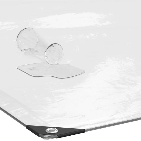 vidaXL Skaidrus brezentas su ąselėmis 5x10 m Polietilenas