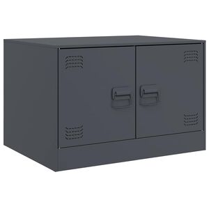 vidaXL Kavos staliukas, antracito spalvos, 67x50x44cm, plienas