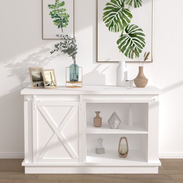 vidaXL Stumdomų spintelės durelių rinkinys, baltas, 152cm, plienas