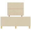 vidaXL Lovos rėmas su galvūgalio Kreminė 120 x 190 cm audinys