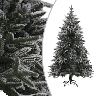 vidaXL Dirbtinė apšviesta Kalėdų eglutė su sniegu, 240cm, PVC ir PE