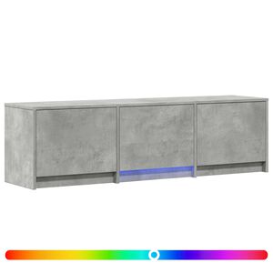 vidaXL TV spintelė su LED su LED Betono Pilka 140 x 34 x 40 cm