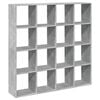 vidaXL Spintelė knygoms, betono, 137,5x29x137,5cm, apdirbta mediena