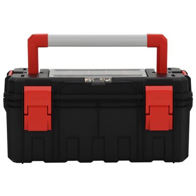 vidaXL Įrankių dėžė, juodos ir raudonos spalvos, 55x28x26,5cm