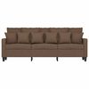 vidaXL Trivietė sofa, rudos spalvos, 180cm, audinys