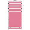 vidaXL Kosmetikos lagaminas su ratukais, rožinės spalvos, aliuminis
