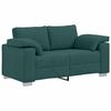 vidaXL Sofa 3 pcs Tamsiai žalia 219 x 80 x 82 cm Lino mi&scaron;inio audinys