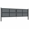 vidaXL Sodo vartai, antracito spalvos, 400x125 cm, plienas