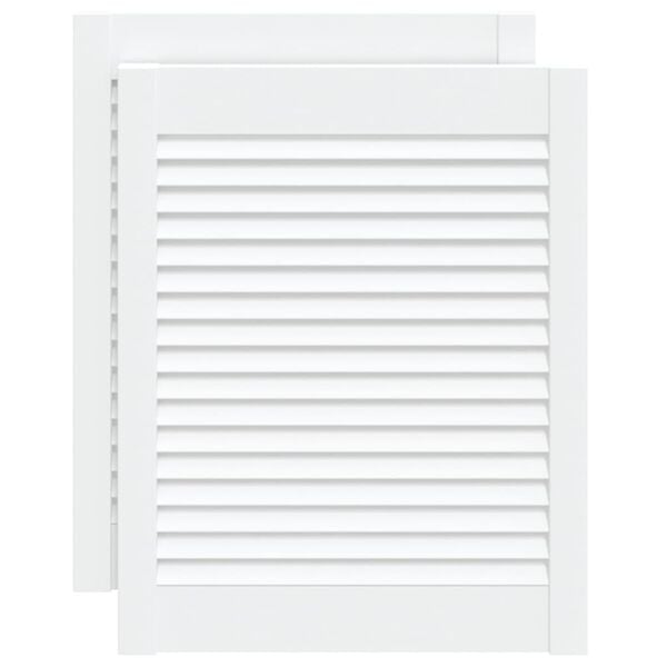 vidaXL Spintelės durelės, 2vnt., baltos, 61,5x49,4cm, pu&scaron;is