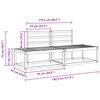 vidaXL Lauko sofos komplektas 2 pcs Natūrali 182,5 x 63 x 73 cm